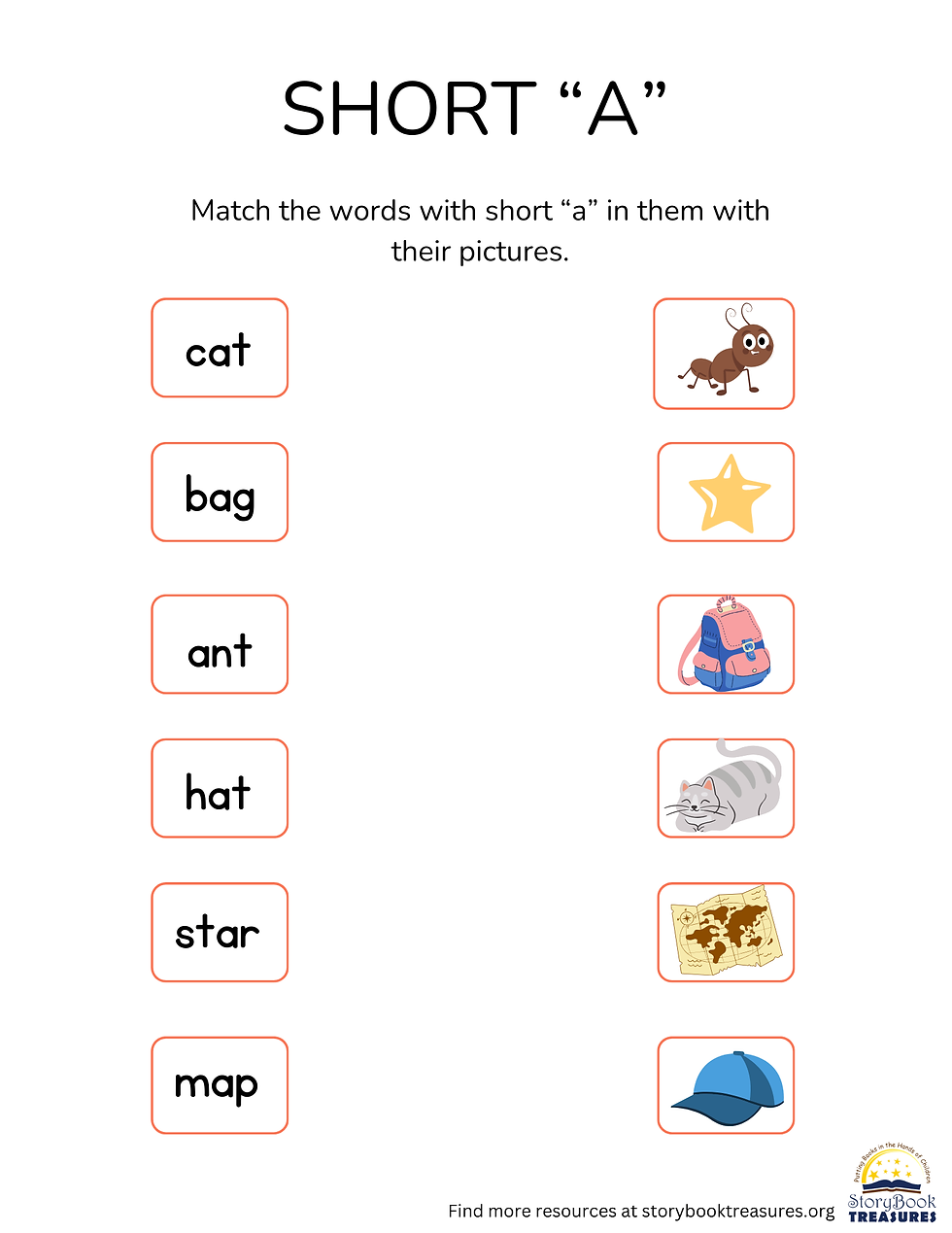 Short "a" Vowel Worksheet
