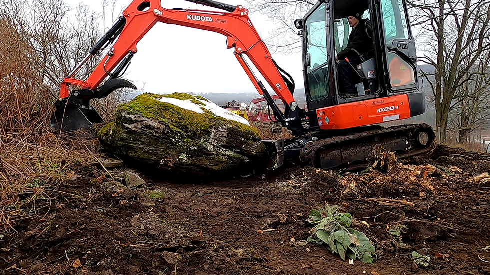 kubota mini moving rock