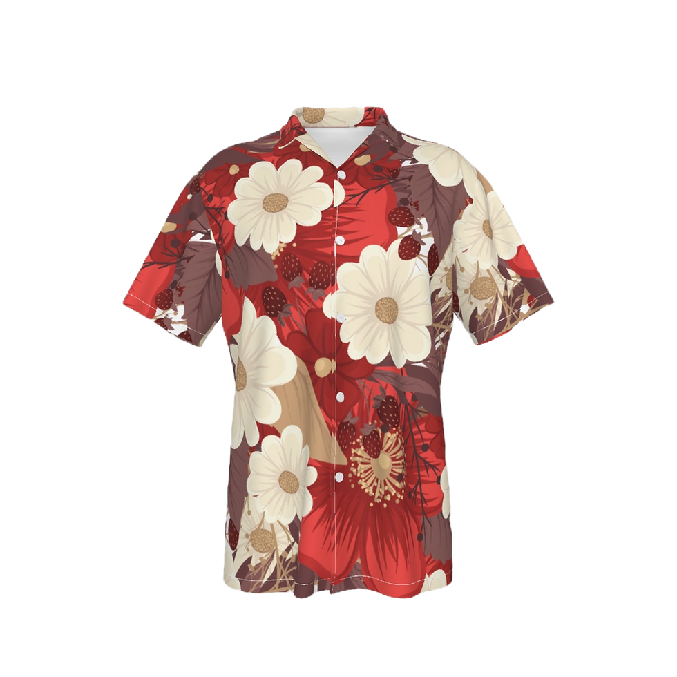 Vacation Dude | Rusty Red Tropics | Cargo Shorts Hawaiian Shirt Canvas Set