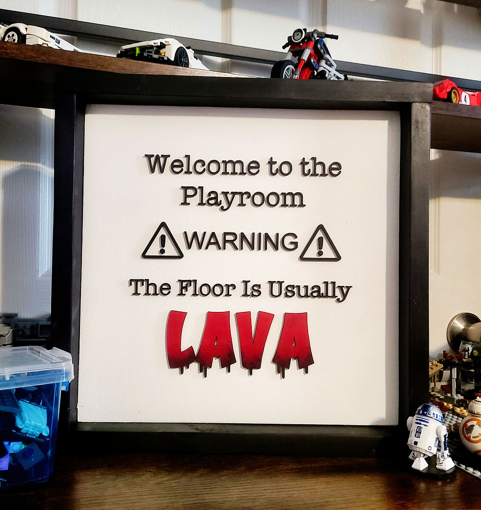 The Floor Is Lava Playroom Sign