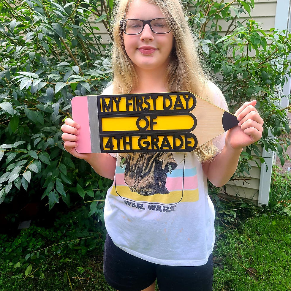 Thumbnail: Back to School Pencil Interchangable Sign Set 