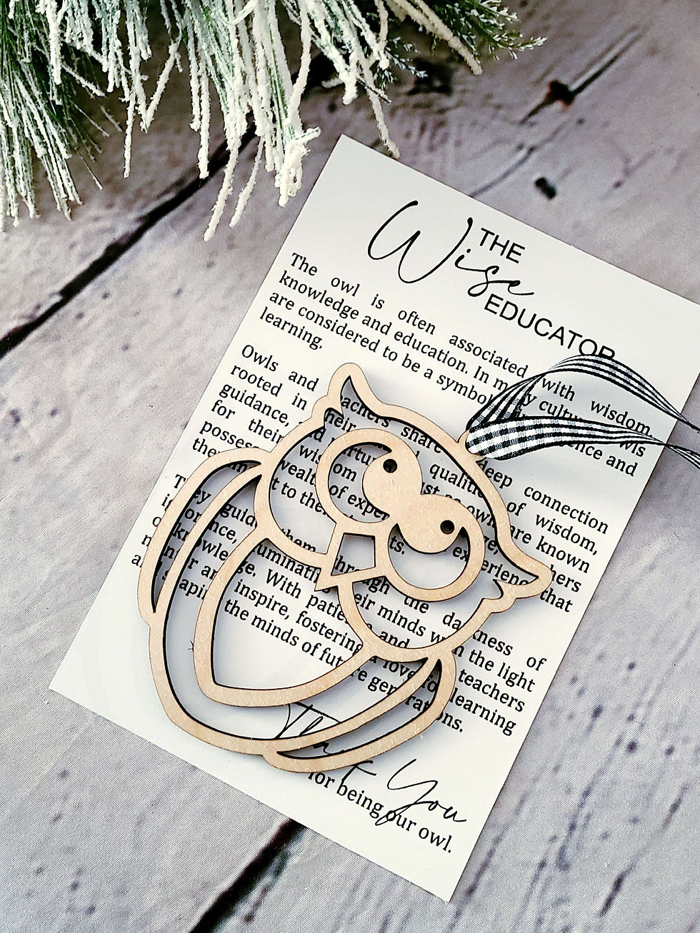 Thumbnail: Wise Educator Owl Ornament with poem