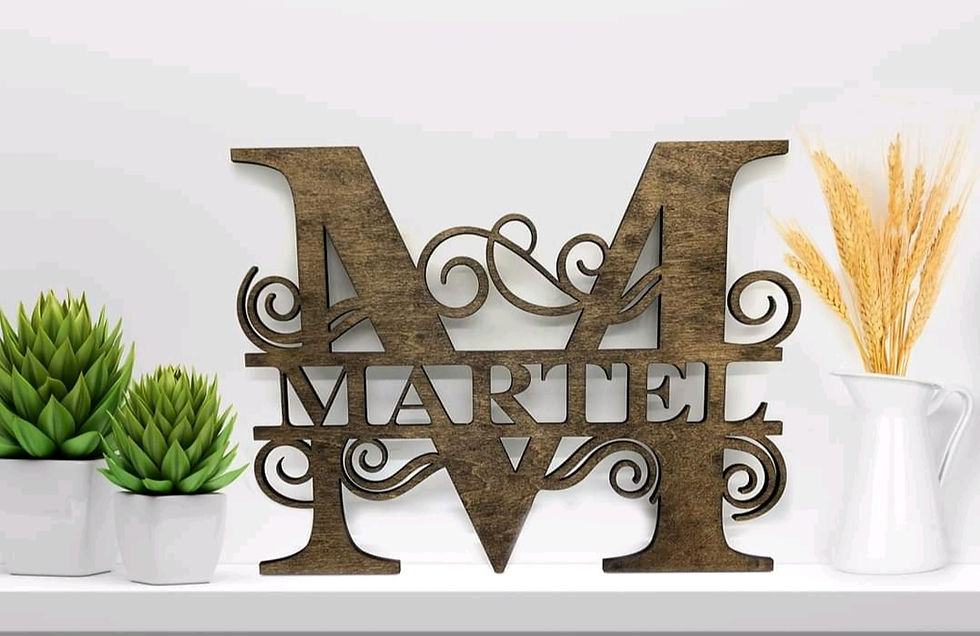 Thumbnail: Split Monogram Name Sign