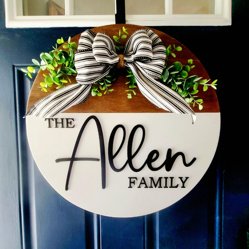 Family Door Hanger Split Paint Style | Lakeshore Designs RI