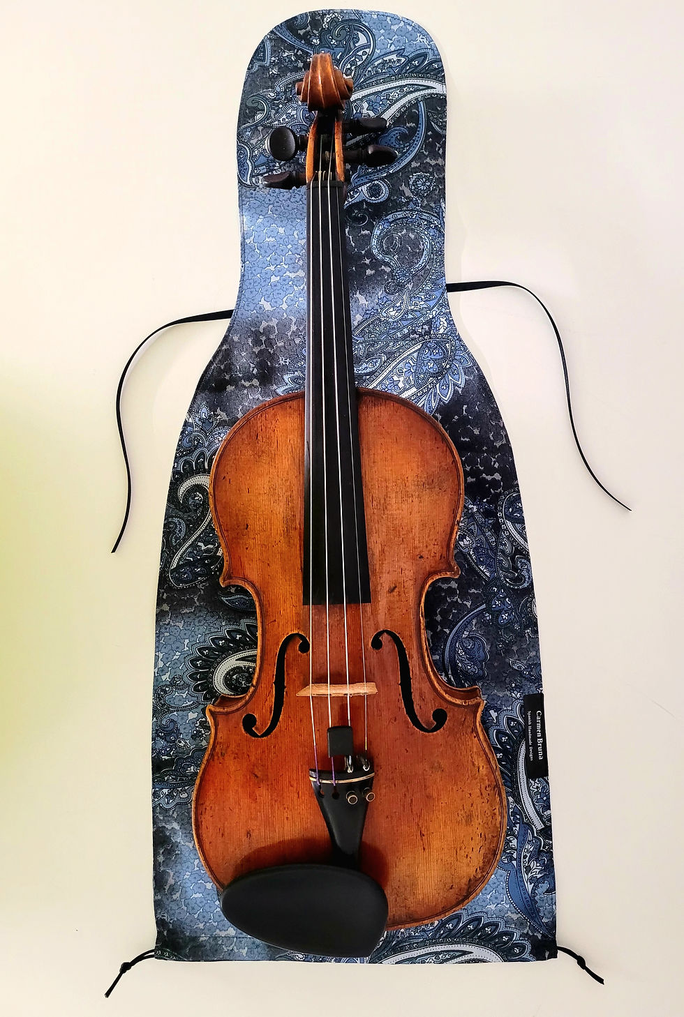 Thumbnail: Violin Bag Marengo Grey & Black Paisley