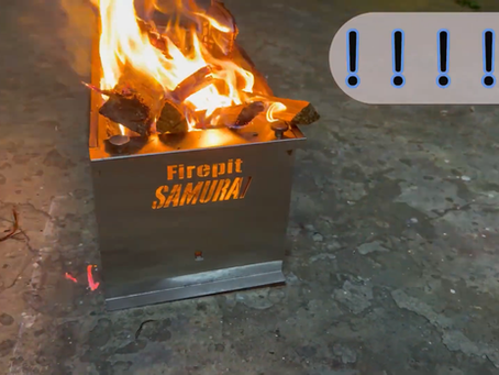 ファイヤーピットSAMURAI 強火実験動画。