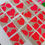 Thumbnail: 18 Coral hearts Printed Linen Patches 