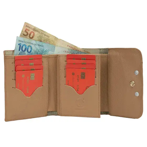 Miniatura: Carteira Classe Couro - Ref. F256