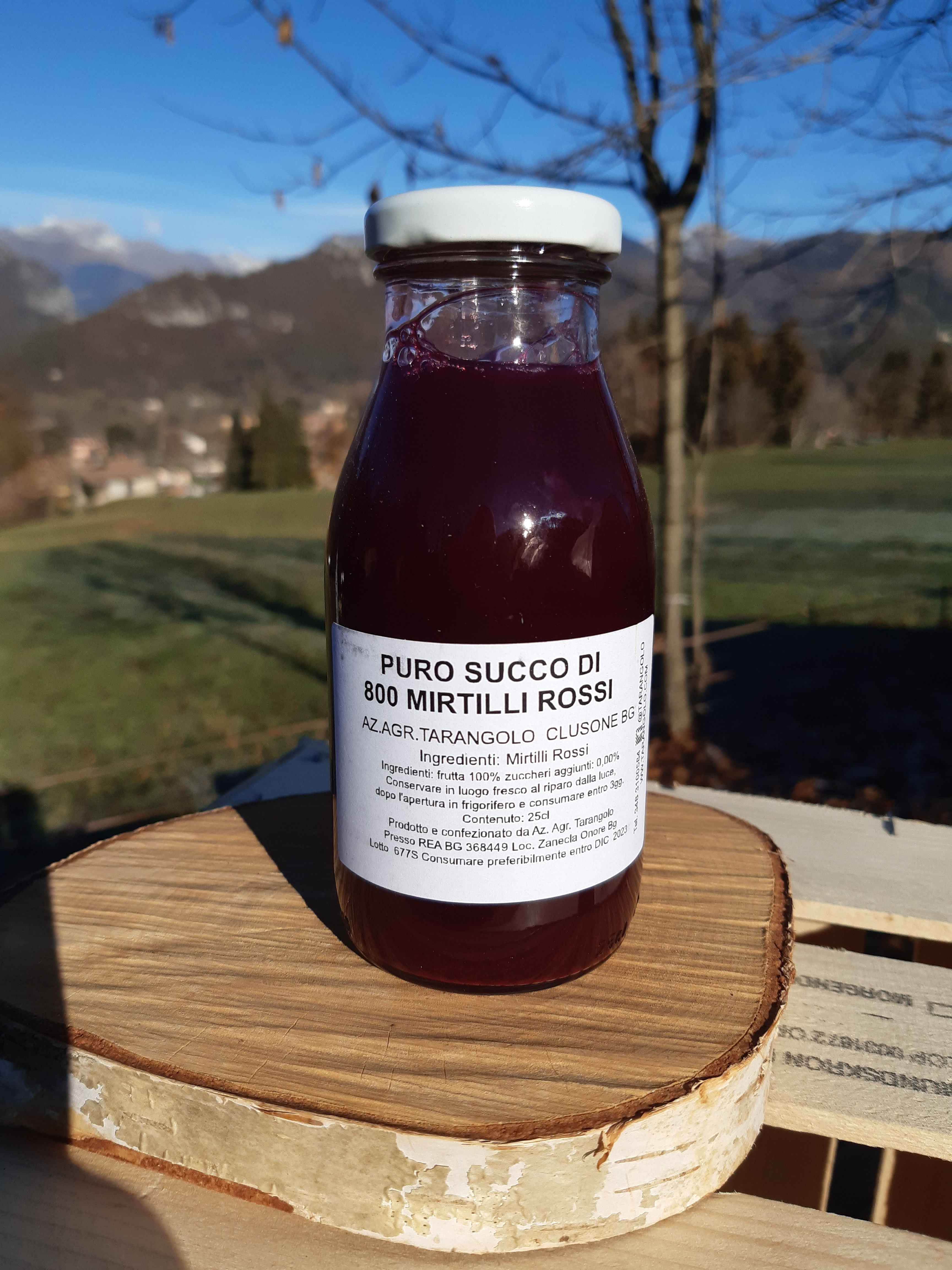 Puro succo di mirtillo rosso (Cranberry)