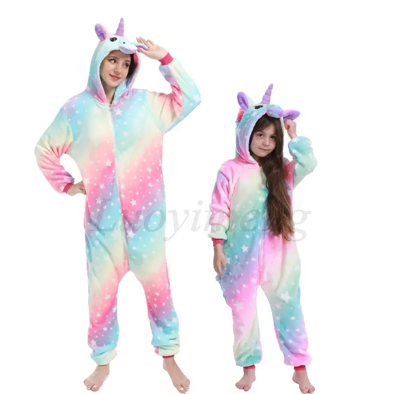 Thumbnail: Animal Unicorn Pajama Adults Kigurumi Wolf Panda Unicornio Onesie Anime Jumpsuit