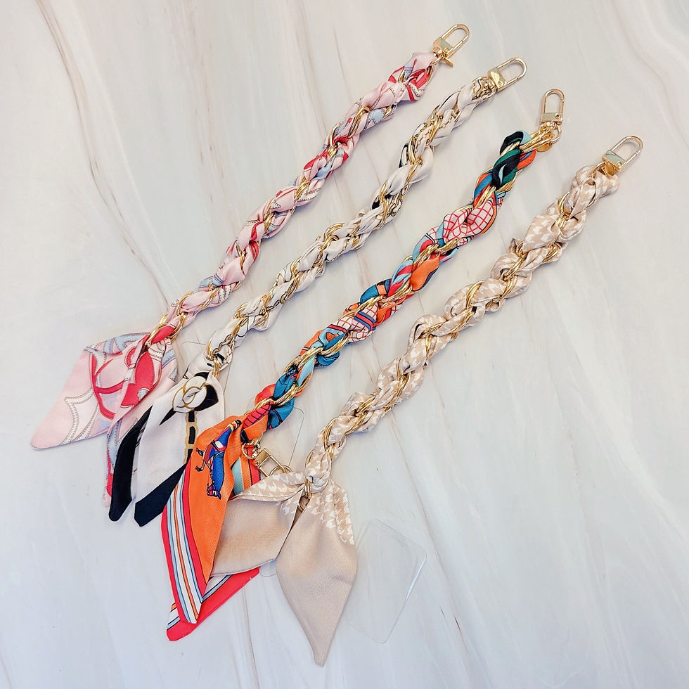 Thumbnail: Braided Scarf Chain Phone Lanyard