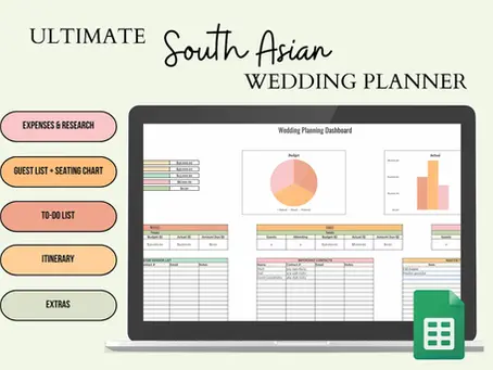 Simplify Your Wedding Planning with This Comprehensive South Asian Wedding Planner Spreadsheet
