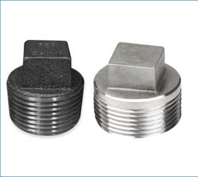 Forged Threaded Plug in Carbon Steel, Stainless Steel and Alloy Steel by VikTech Fittings as per ASME B16.11 for sealing industrial piping connections without welding