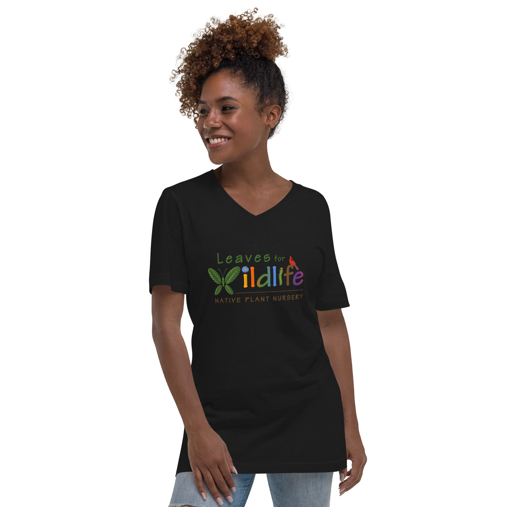 Unisex Short Sleeve V-Neck T-Shirt (Plants with Purpose)