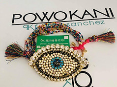 Pulsera  de colores con ojo bordadojpeg
