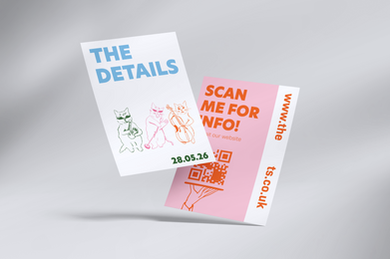 Print project for wedding. Graphic design flyer