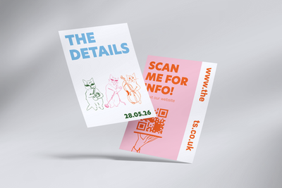 Print project for wedding. Graphic design flyer