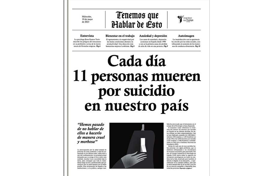 Campaña ‘Tenemos que hablar de esto’ del Consejo General de la Psicología. Centro de Psicología Aplicada Maribel Gámez
