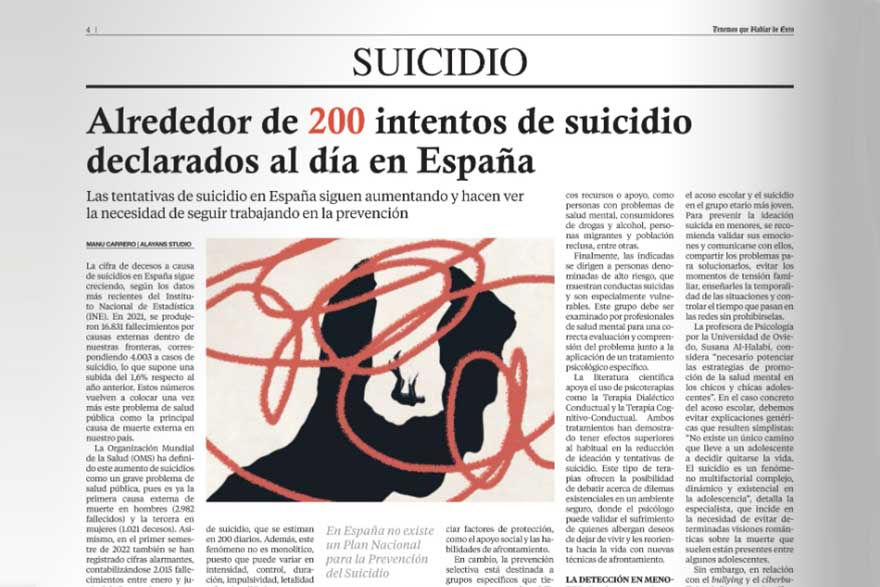 Campaña ‘Tenemos que hablar de esto’ del Consejo General de la Psicología. Centro de Psicología Aplicada Maribel Gámez