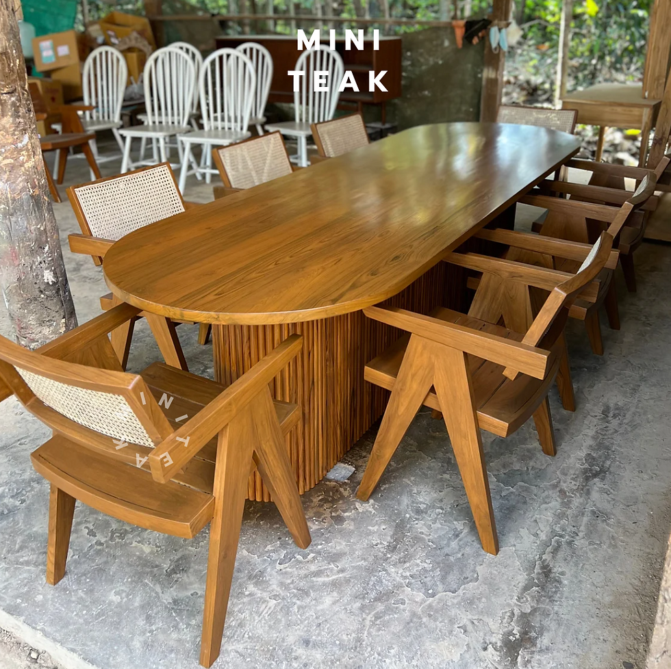 ภาพขนาดย่อ: DT054 - ชุดโต๊ะกินข้าวไม้สัก 8 ที่นั่ง Dining Table (Teakwood)