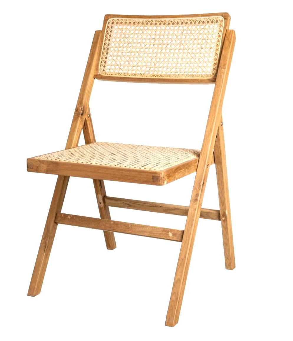 R049 - เก้าอี้หวาย แบบพับได้