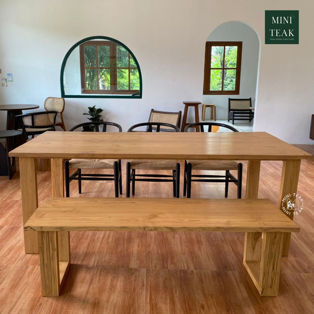 DT003 - ชุดโต๊ะกินข้าวไม้สัก