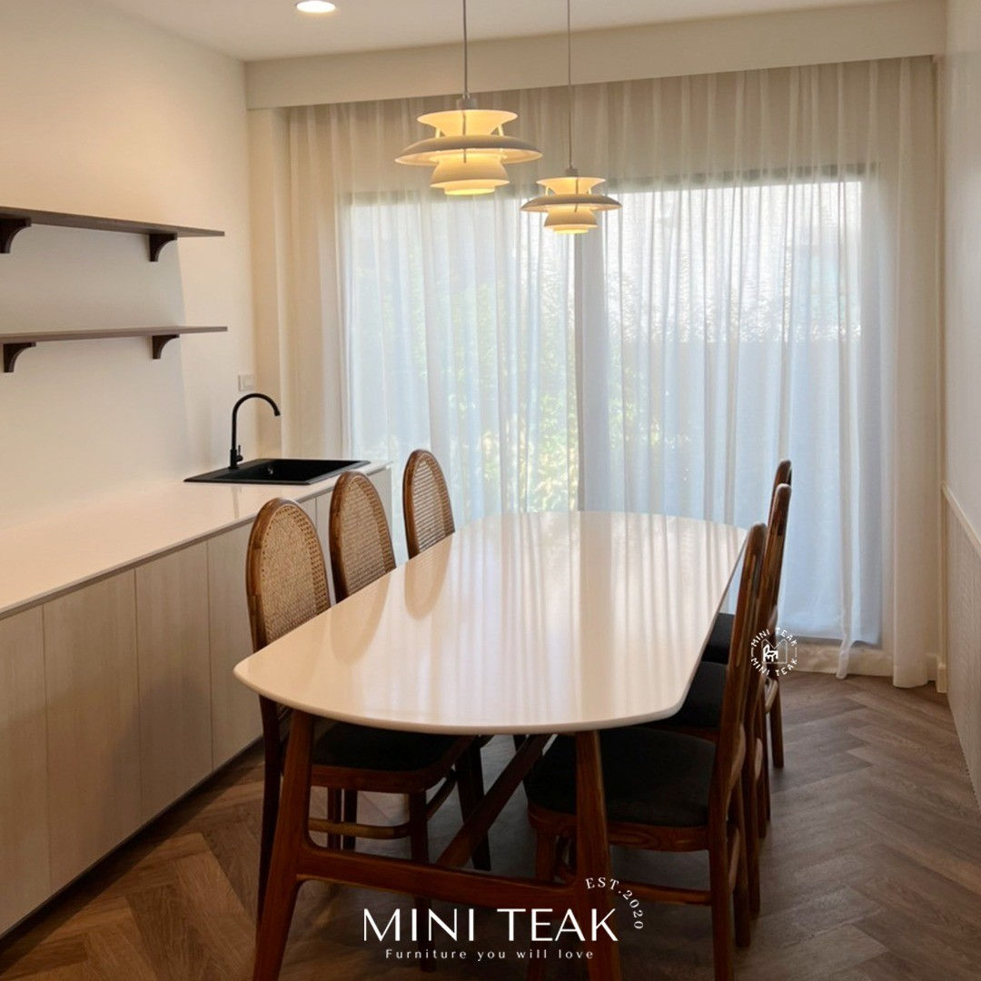 DT032 - ชุดโต๊ะกินข้าว โต๊ะไม้สัก