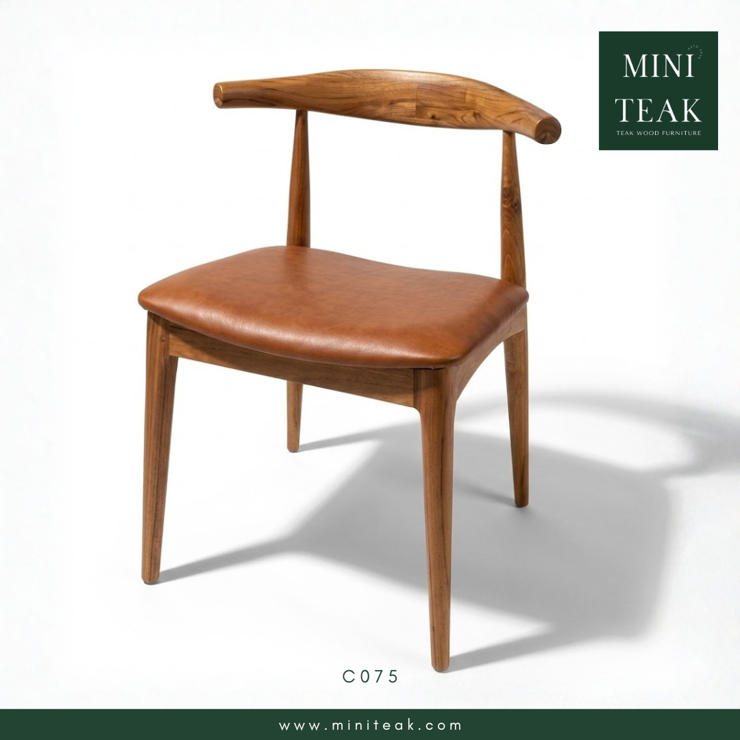 C075 - เก้าอี้ไม้สัก Modern Chair