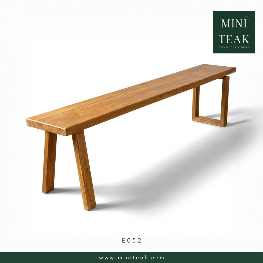E032 - Teak Bench ม้านั่งยาวไม้สัก