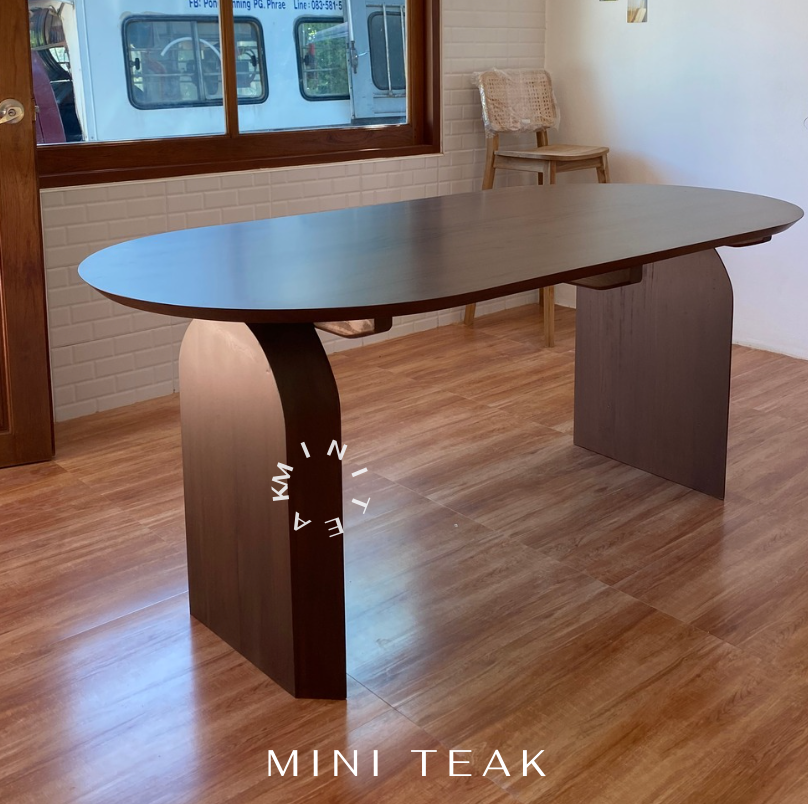 ภาพขนาดย่อ: DT066 - โต๊ะกินข้าวไม้สัก Oval Teak Table