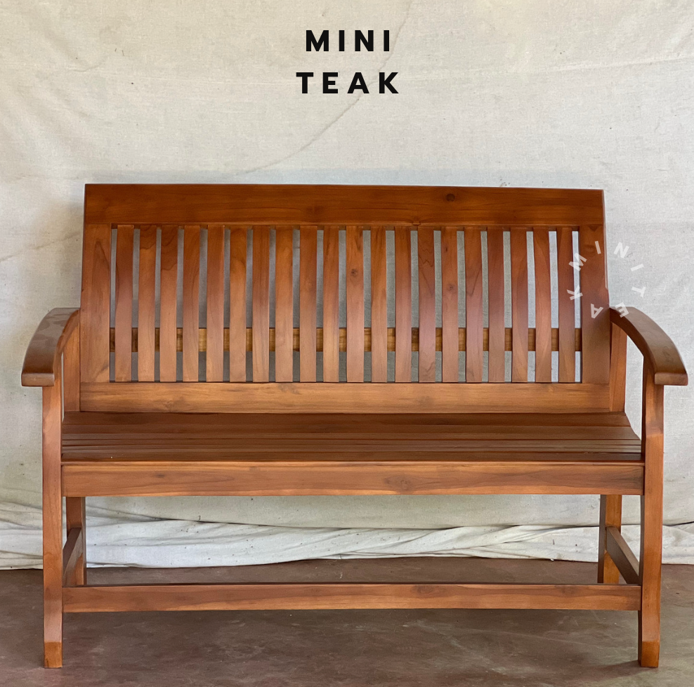 E028 - เก้าอี้ม้านั่งยาวไม้สัก เก้าอี้ยาวไม้สัก ขนาดยาว 120 ซม