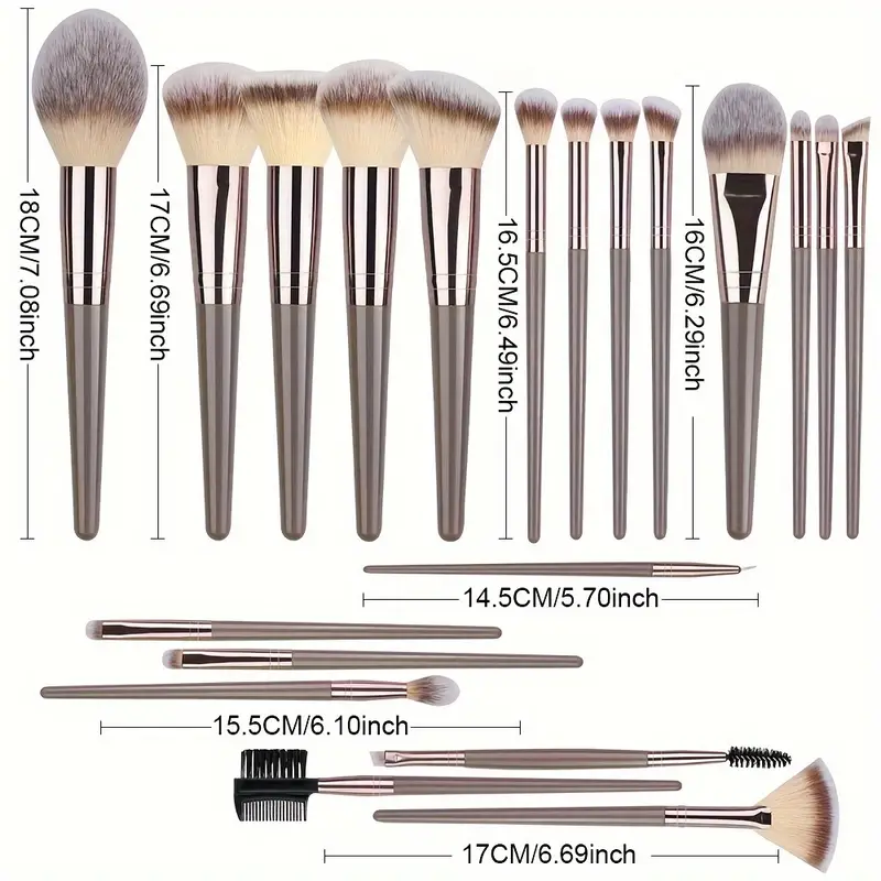 Thumbnail: Professional 3-20PCS Makeup Brushes Set Soft Fluffy Foundation Eyeshadow Conceal
