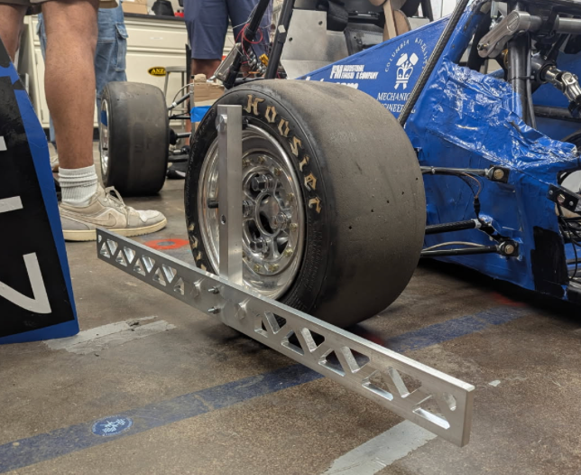 Custom wheel alignment rig | Tiller Van Doren
