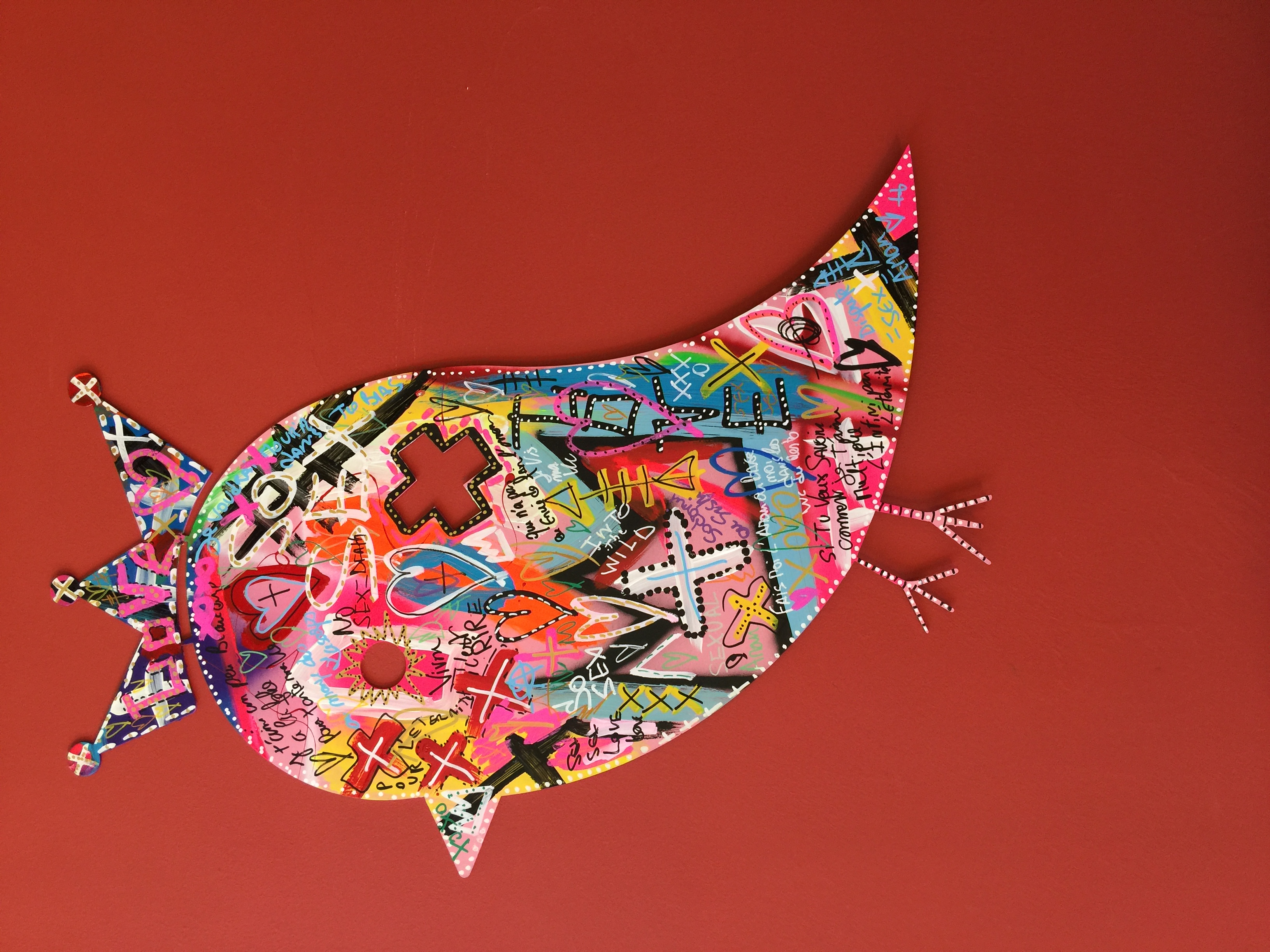 P FAVA Piou Piou mural