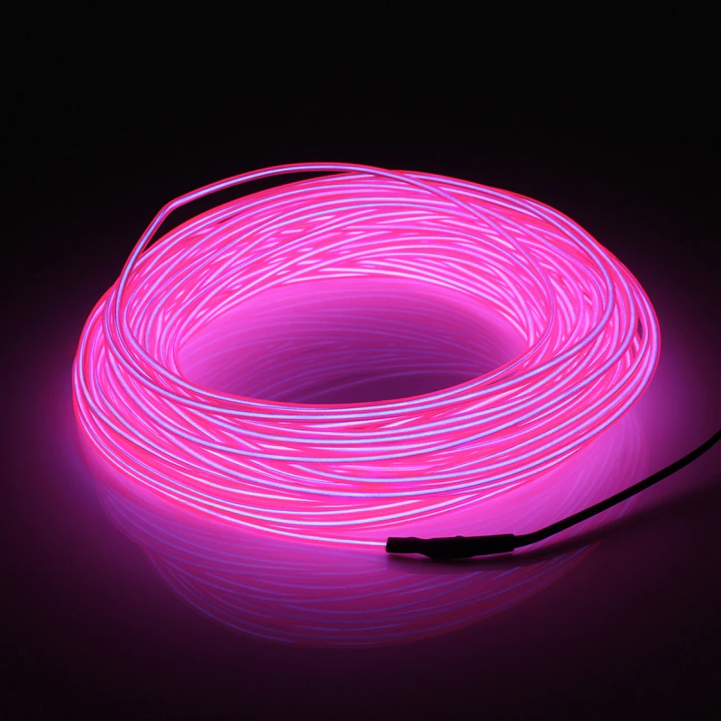 Miniatura: Neon LED Light Glow EL Wire String Strip Rope Tube Decor Car Party + Controller