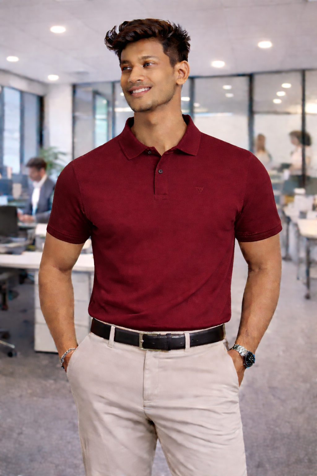 Monochrome Series - Maroon T Shirt