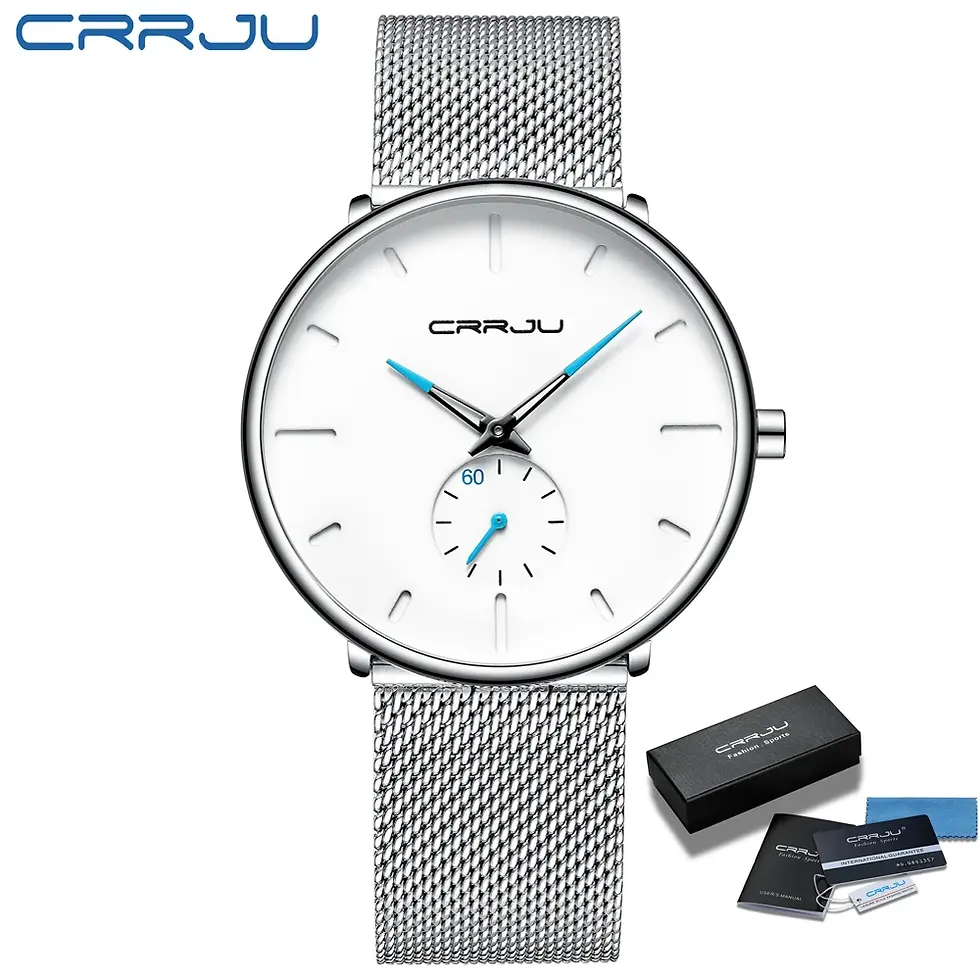 Thumbnail: Men Watch CRRJU Watch Women Quartz Dress Watch for Men Dress Watches Fashion