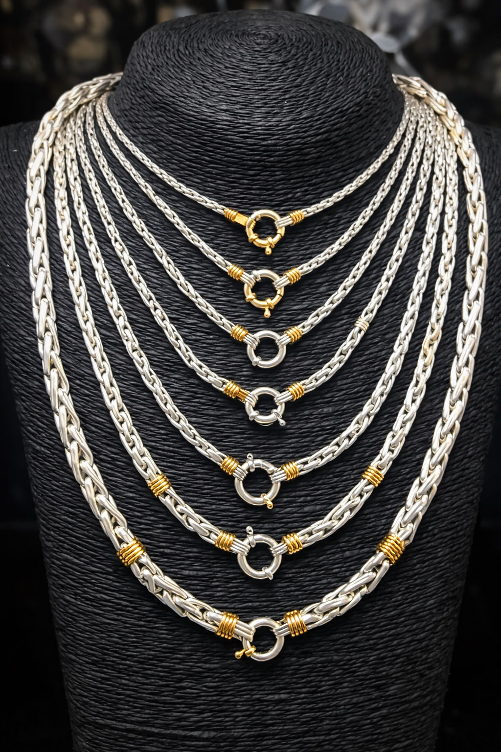 Cadenas Cord贸n Plata y Oro Marinero