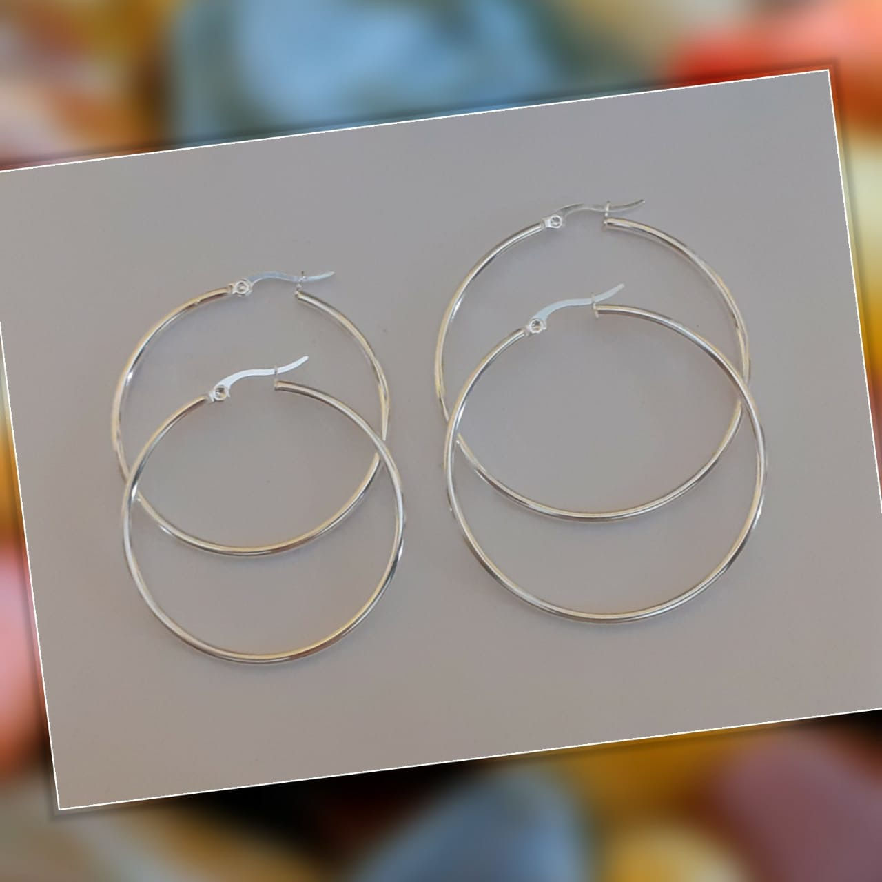 Acero blanco aros cubanos 🇨🇳RB