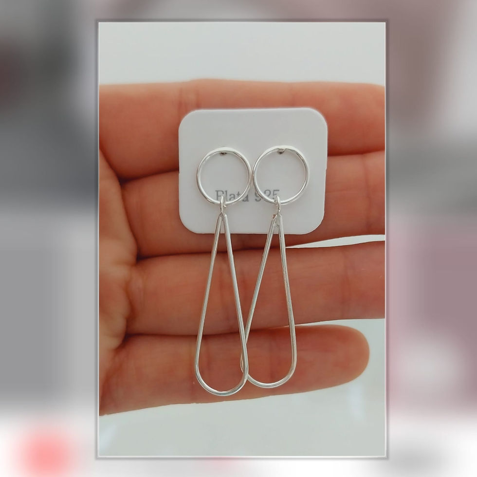 Miniatura: Aros Argollas Gota 💧 Plata 🇦🇲RP