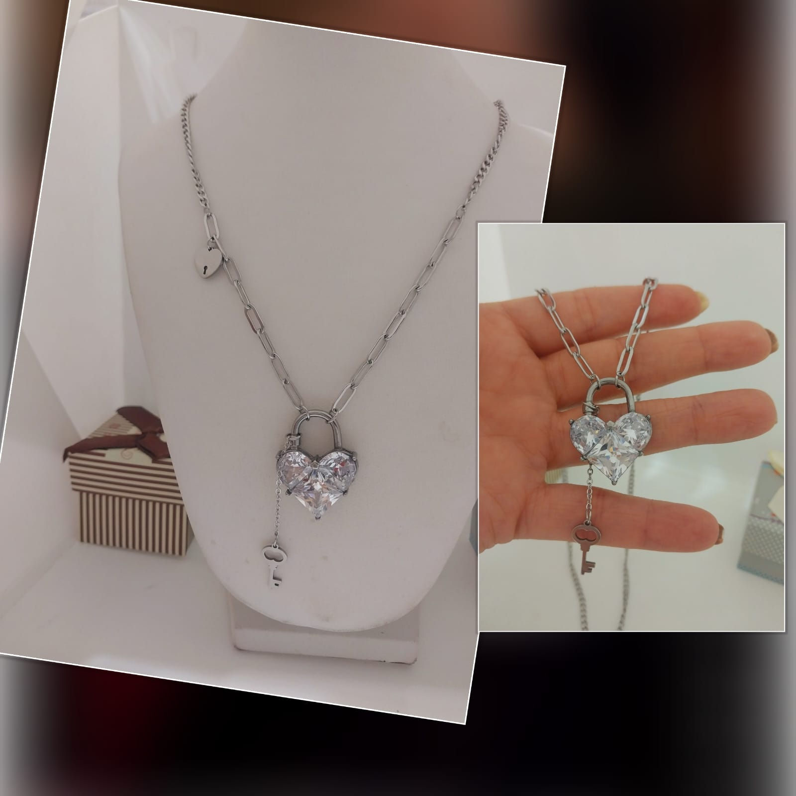 Aceró Quirúrgico Cadena Corazón Cubic 🇨🇳CQ