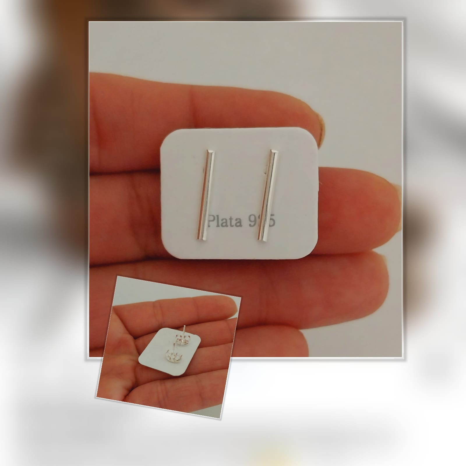 Aros Plata Flejes Corto 