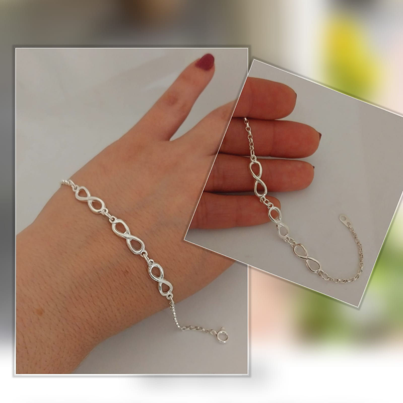 Pulsera 3 Infinito ♾ Plata 