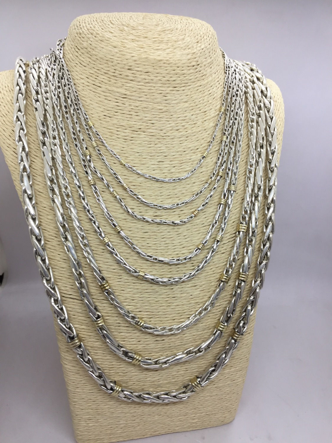 Cadenas Cordón Plata y Oro cierre mosquetón 🇵🇾CO