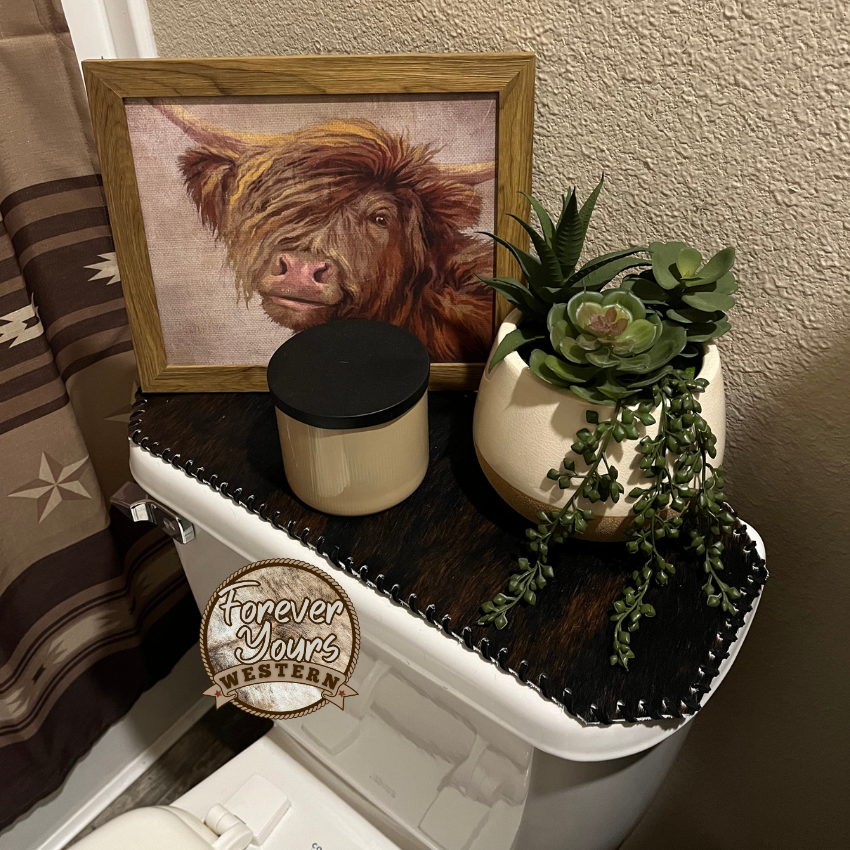 18.5" Brown Cowhide Table Runner