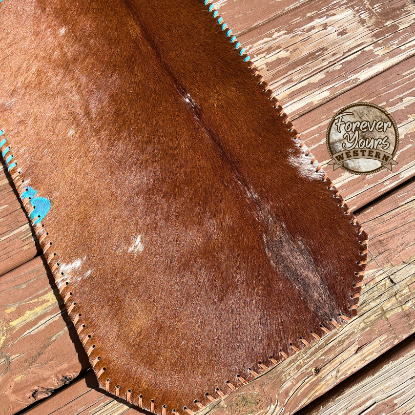 Thumbnail: 66” Reddish Brown Cowhide Table Runner