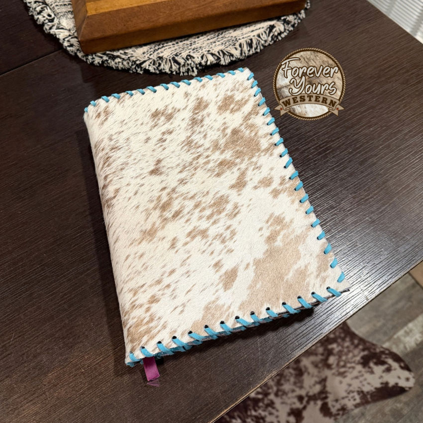 Brown & White Cowhide Bible Covers
