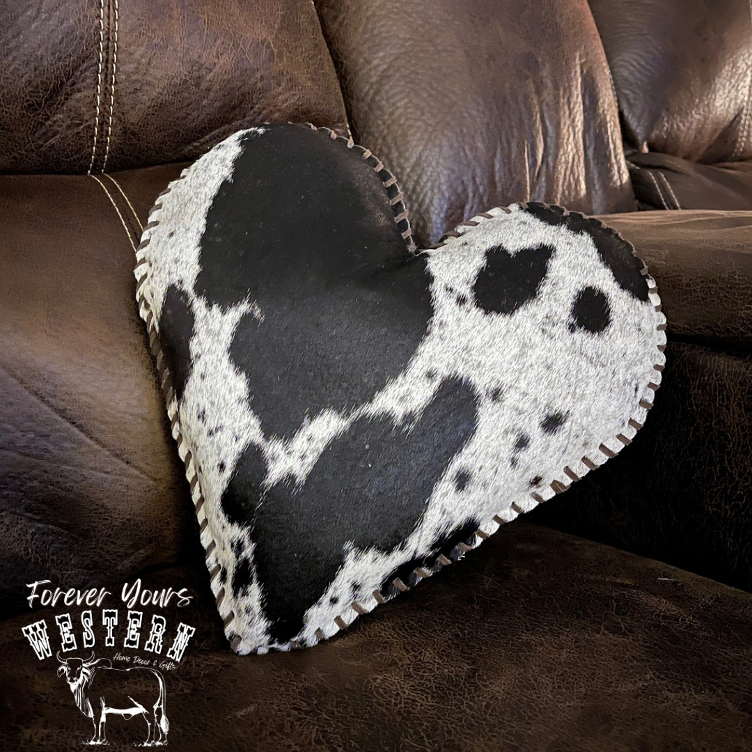 Chocolate & White Heart Pillow 