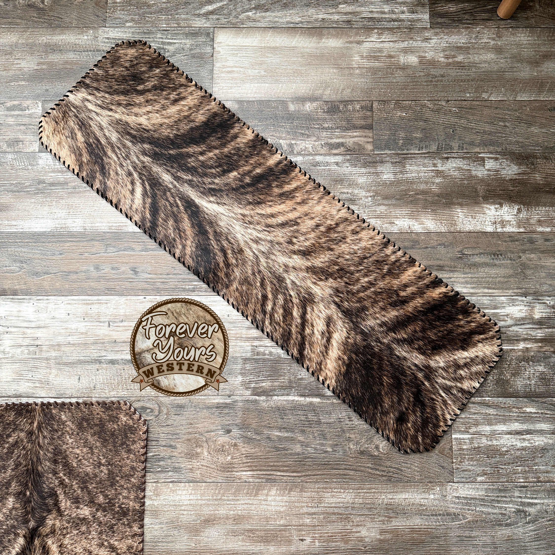 Brindle Cowhide Table Runner- 39.5”