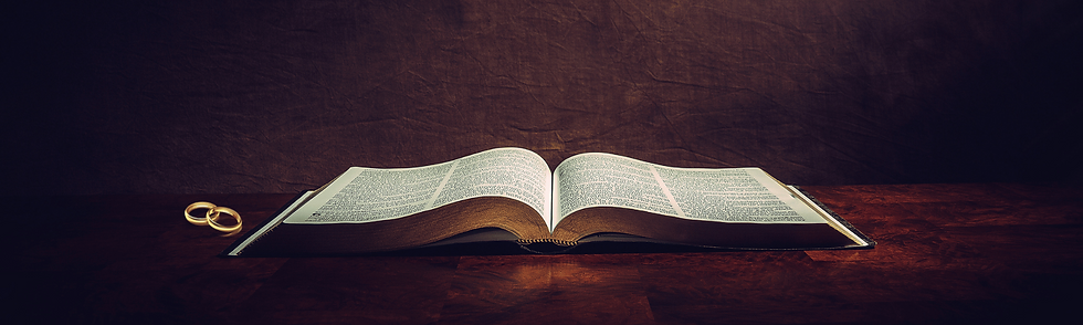Bible and Rings for Marriage Guidance